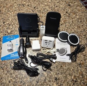 LOT OF WIRELESS / CAR / WALL CHARGERS / ANDROID CORDS / APPLE iPHONE SAMSUNG